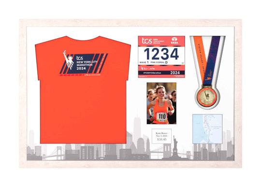 New York Marathon 2023 - Medal / Photo / BIB / Shirt Frame