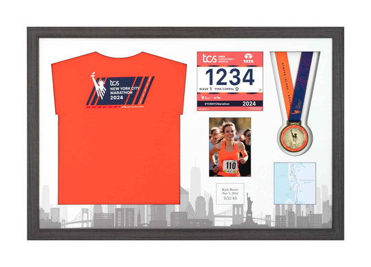 New York Marathon 2025 - Medal / Photo / BIB / Shirt Frame