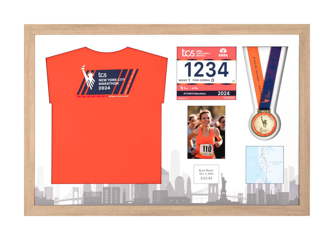 New York Marathon 2025 - Medal / Photo / BIB / Shirt Frame