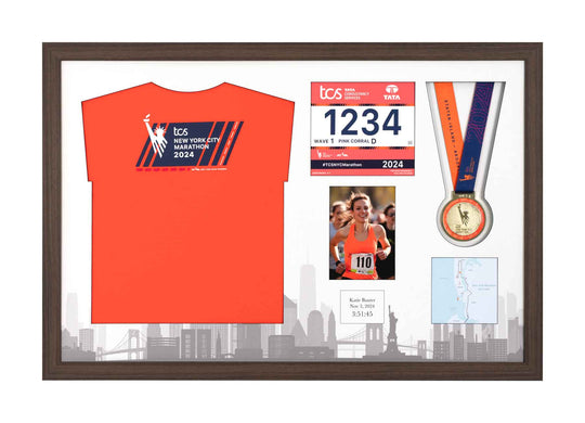 New York Marathon 2025 - Medal / Photo / BIB / Shirt Frame