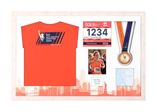 New York Marathon 2023 - Medal / Photo / BIB / Shirt Frame