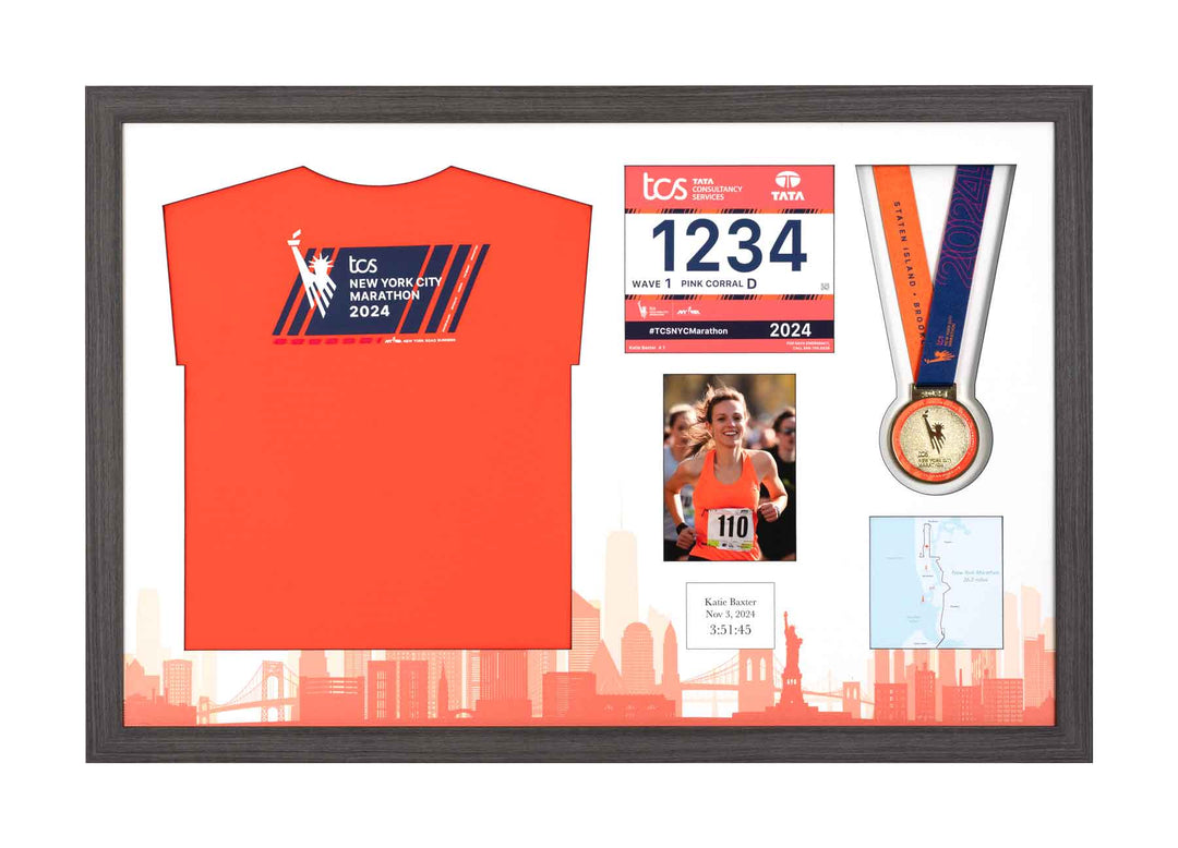 New York Marathon 2025 - Medal / Photo / BIB / Shirt Frame