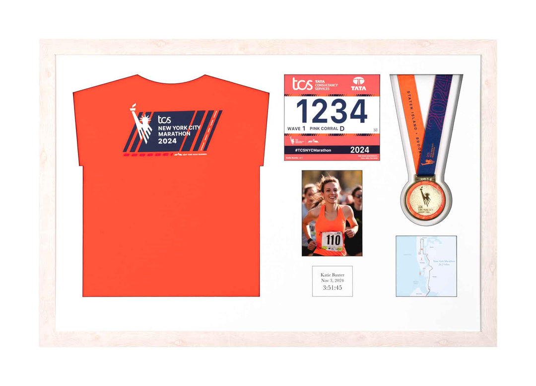 New York Marathon 2023 - Medal / Photo / BIB / Shirt Frame
