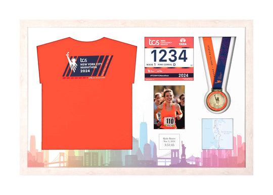 New York Marathon 2023 - Medal / Photo / BIB / Shirt Frame