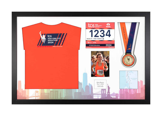 New York Marathon 2025 - Medal / Photo / BIB / Shirt Frame