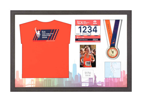New York Marathon 2025 - Medal / Photo / BIB / Shirt Frame