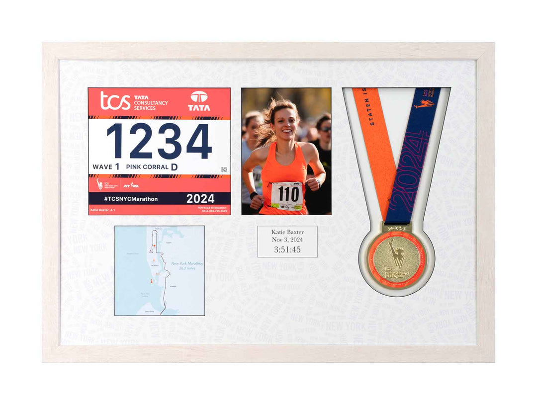 New York Marathon 2023 - Medal / Photo / BIB Frame
