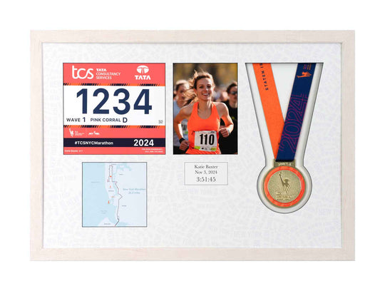 New York Marathon 2023 - Medal / Photo / BIB Frame