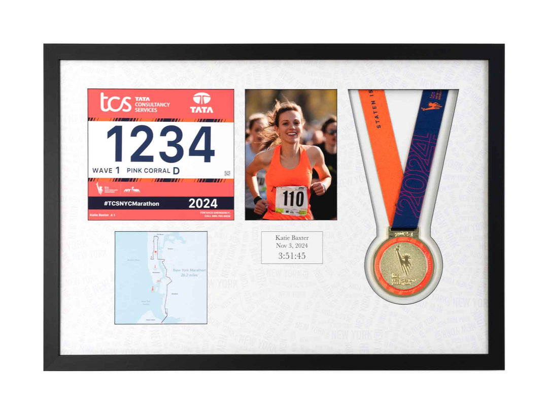 New York Marathon 2025 - Medal / Photo / BIB Frame