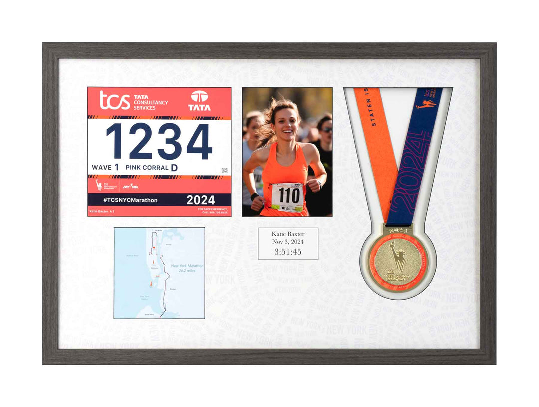 New York Marathon 2025 - Medal / Photo / BIB Frame