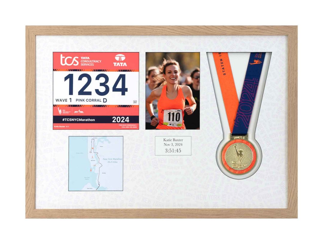 New York Marathon 2025 - Medal / Photo / BIB Frame