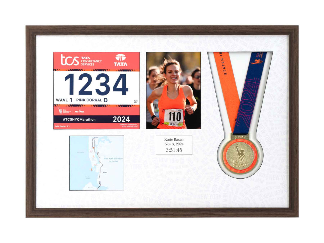 New York Marathon 2025 - Medal / Photo / BIB Frame
