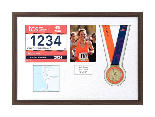 New York Marathon 2025 - Medal / Photo / BIB Frame