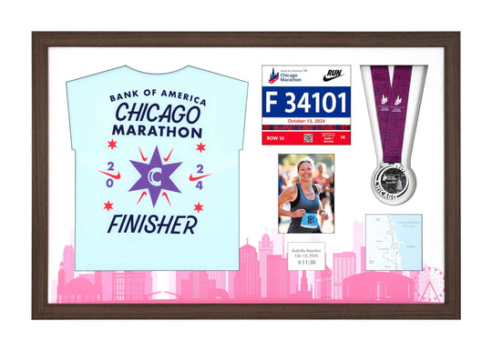 Chicago Marathon 2023 - Medal / Photo / BIB / Shirt Frame