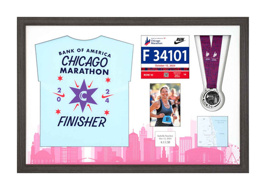 Chicago Marathon 2023 - Medal / Photo / BIB / Shirt Frame
