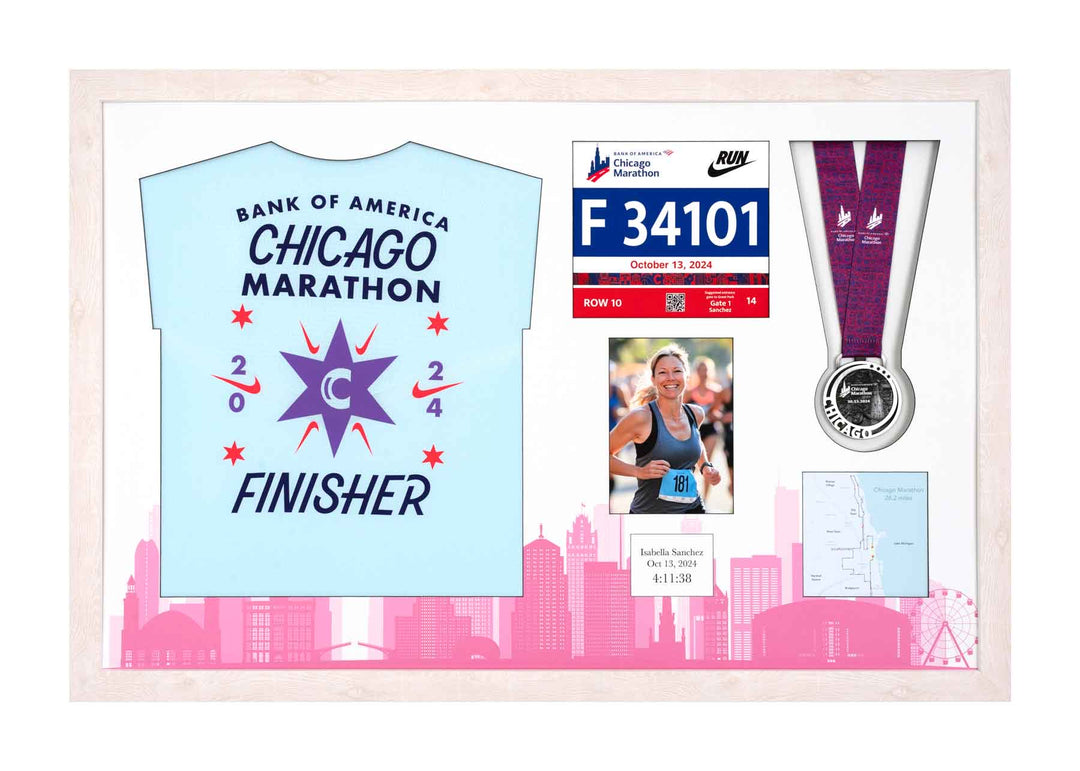 Chicago Marathon 2023 - Medal / Photo / BIB / Shirt Frame