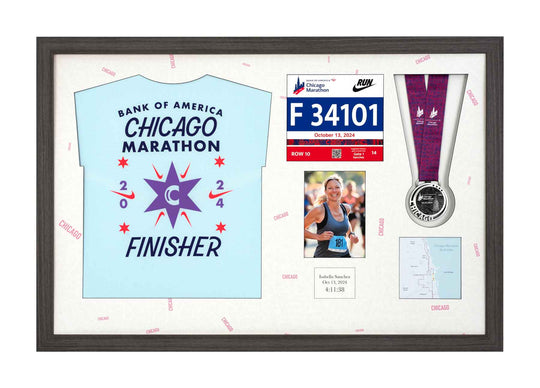 Chicago Marathon 2023 - Medal / Photo / BIB / Shirt Frame