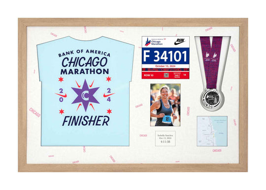 Chicago Marathon 2023 - Medal / Photo / BIB / Shirt Frame