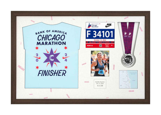 Chicago Marathon 2023 - Medal / Photo / BIB / Shirt Frame