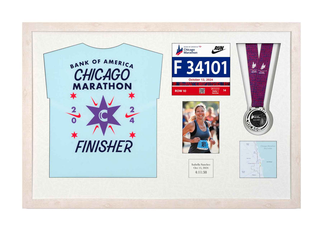 Chicago Marathon 2023 - Medal / Photo / BIB / Shirt Frame