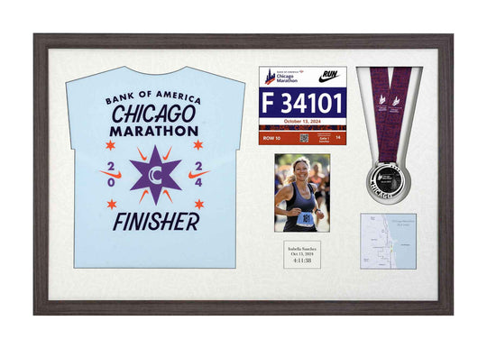 Chicago Marathon 2023 - Medal / Photo / BIB / Shirt Frame