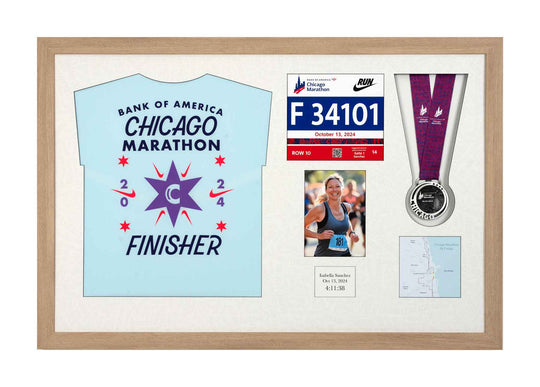 Chicago Marathon 2023 - Medal / Photo / BIB / Shirt Frame