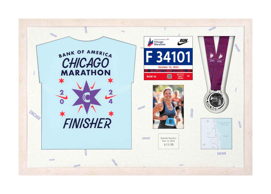 Chicago Marathon 2023 - Medal / Photo / BIB / Shirt Frame