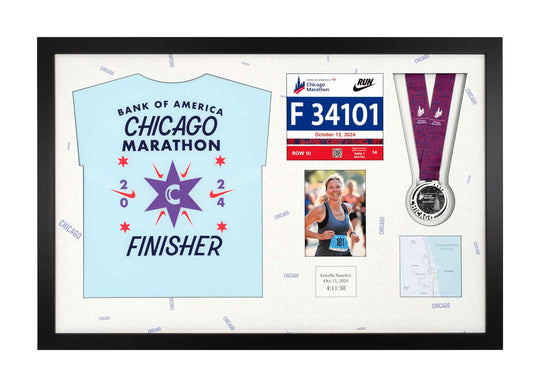 Chicago Marathon 2023 - Medal / Photo / BIB / Shirt Frame