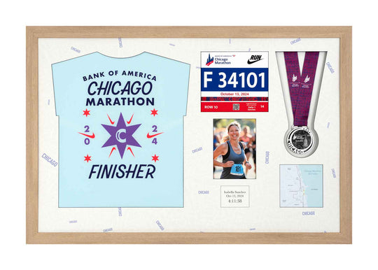 Chicago Marathon 2023 - Medal / Photo / BIB / Shirt Frame