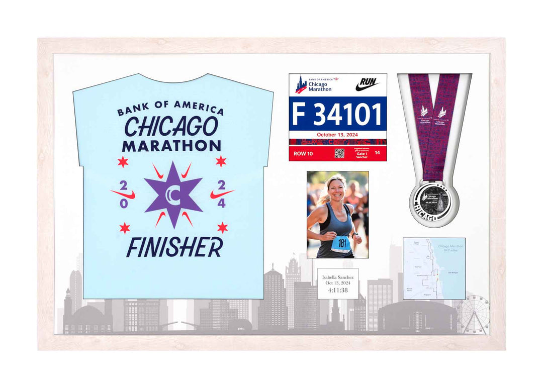 Chicago Marathon 2023 - Medal / Photo / BIB / Shirt Frame