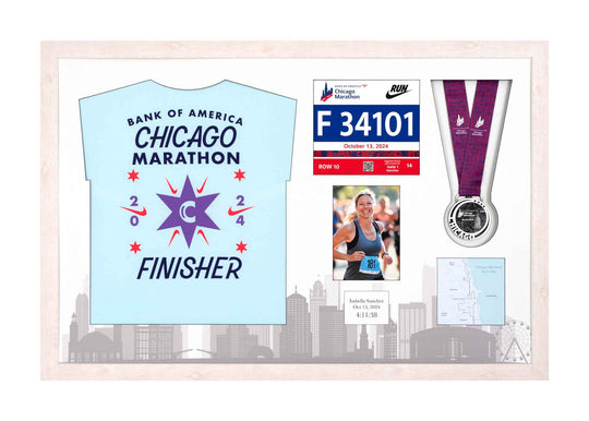 Chicago Marathon 2023 - Medal / Photo / BIB / Shirt Frame