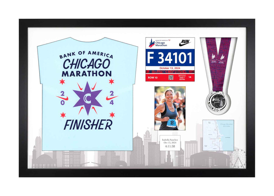 Chicago Marathon 2025 - Medal / Photo / BIB / Shirt Frame