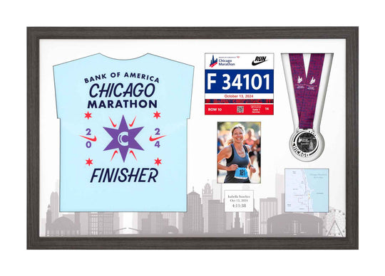 Chicago Marathon 2025 - Medal / Photo / BIB / Shirt Frame