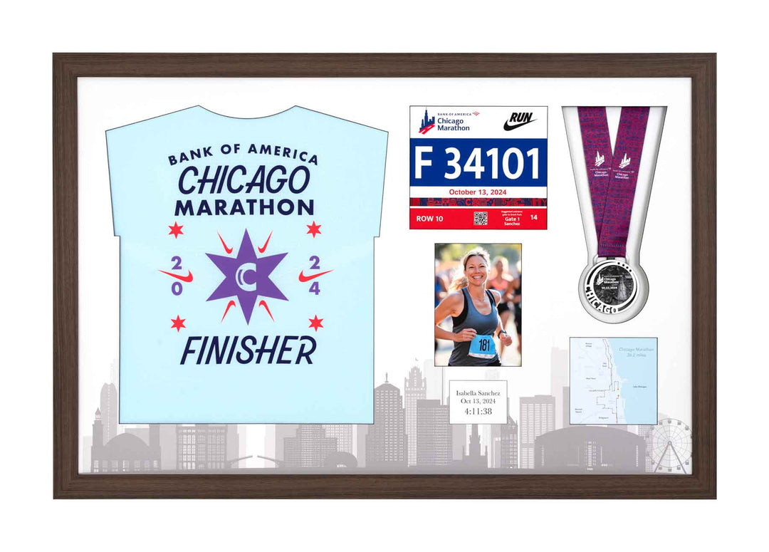 Chicago Marathon 2025 - Medal / Photo / BIB / Shirt Frame