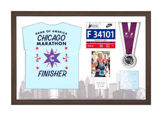 Chicago Marathon 2025 - Medal / Photo / BIB / Shirt Frame
