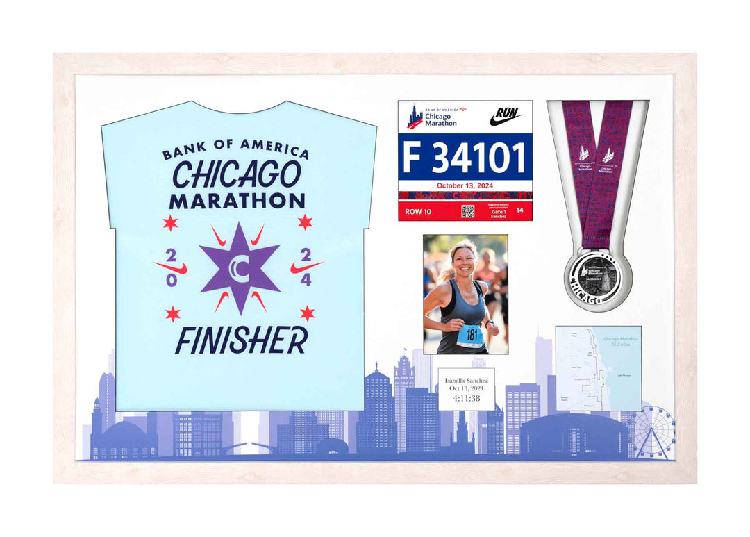 Chicago Marathon 2023 - Medal / Photo / BIB / Shirt Frame