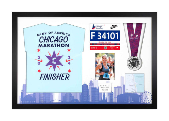 Chicago Marathon 2023 - Medal / Photo / BIB / Shirt Frame