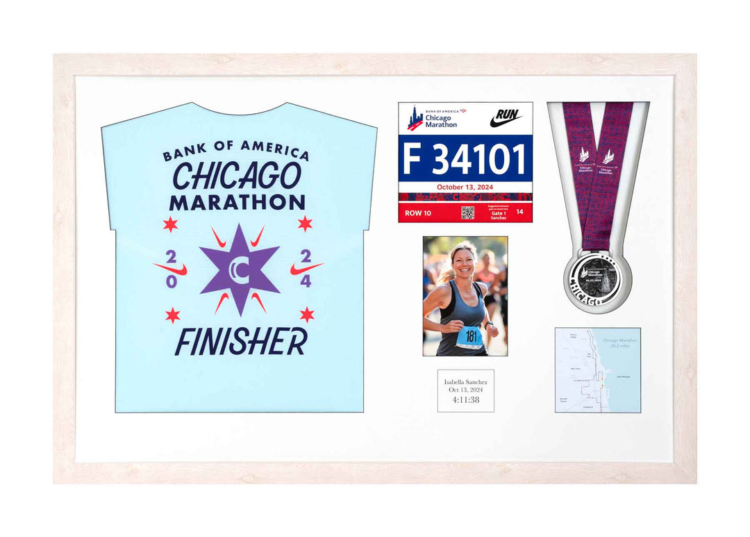 Chicago Marathon 2023 - Medal / Photo / BIB / Shirt Frame