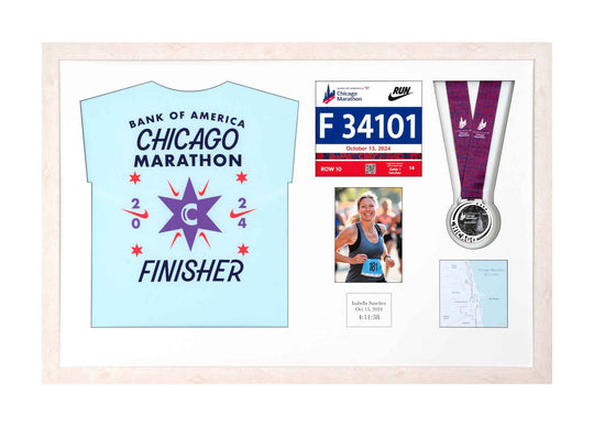 Chicago Marathon 2023 - Medal / Photo / BIB / Shirt Frame