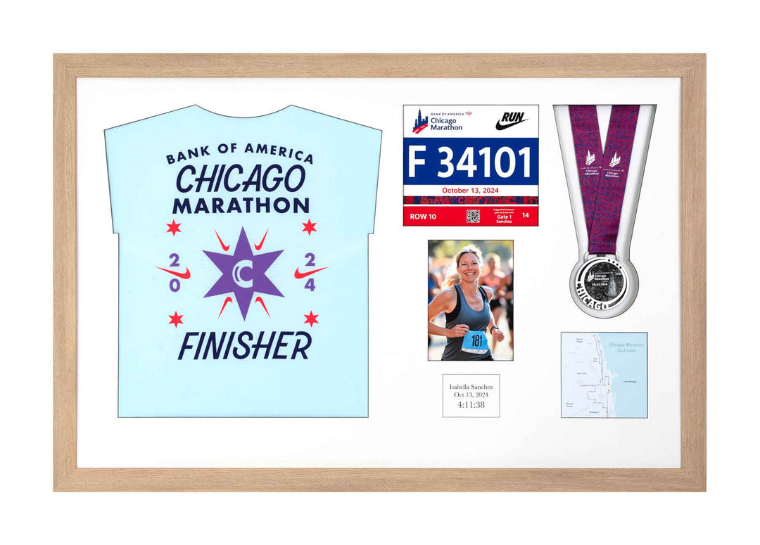 Chicago Marathon 2023 - Medal / Photo / BIB / Shirt Frame