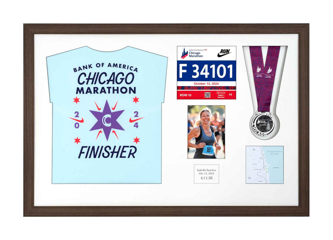 Chicago Marathon 2023 - Medal / Photo / BIB / Shirt Frame