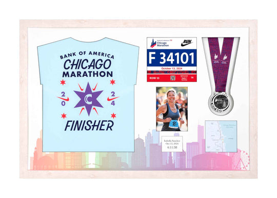 Chicago Marathon 2023 - Medal / Photo / BIB / Shirt Frame