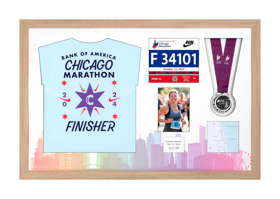 Chicago Marathon 2025 - Medal / Photo / BIB / Shirt Frame