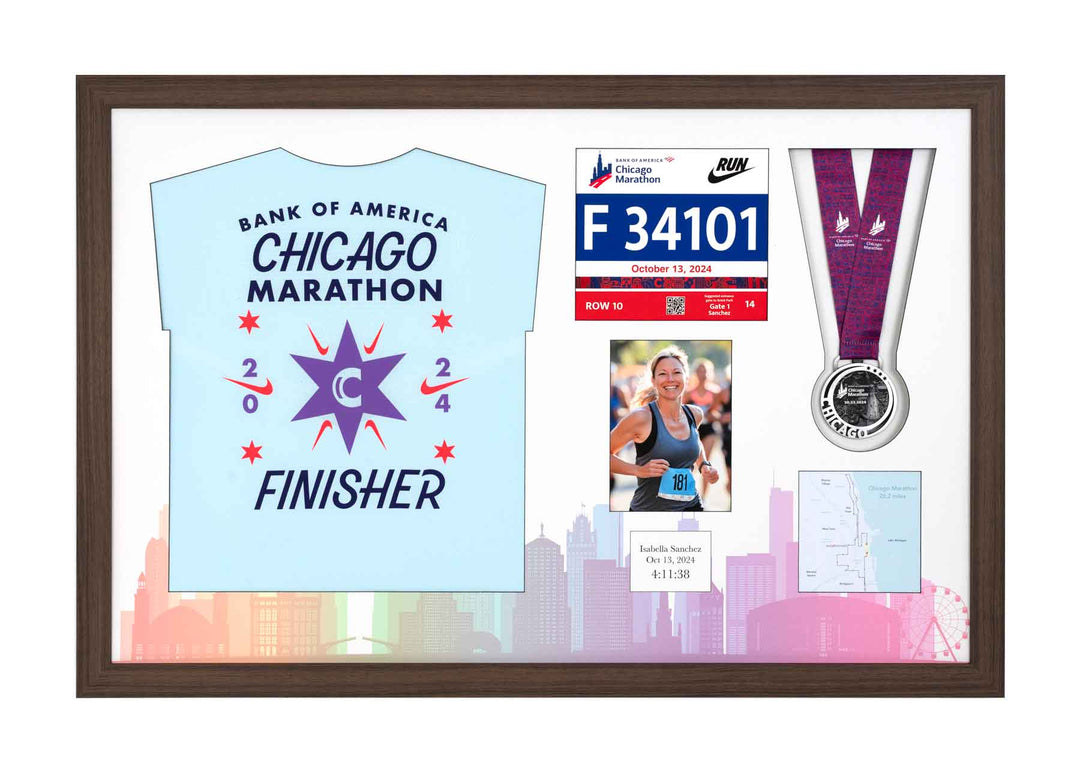 Chicago Marathon 2025 - Medal / Photo / BIB / Shirt Frame