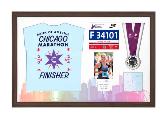Chicago Marathon 2025 - Medal / Photo / BIB / Shirt Frame