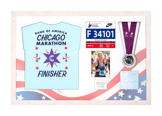 Chicago Marathon 2023 - Medal / Photo / BIB / Shirt Frame
