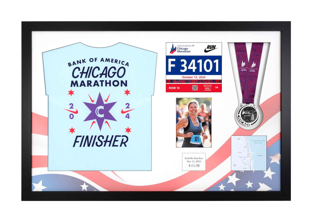 Chicago Marathon 2025 - Medal / Photo / BIB / Shirt Frame