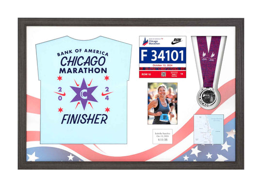 Chicago Marathon 2025 - Medal / Photo / BIB / Shirt Frame