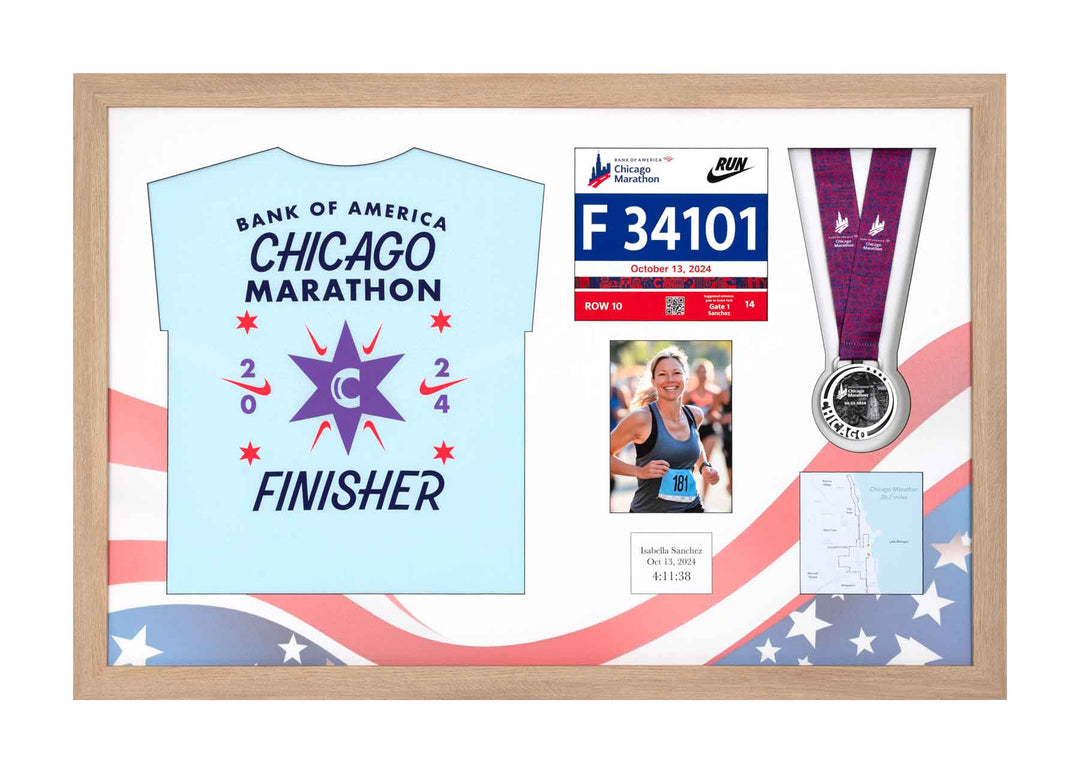 Chicago Marathon 2025 - Medal / Photo / BIB / Shirt Frame