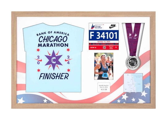 Chicago Marathon 2025 - Medal / Photo / BIB / Shirt Frame
